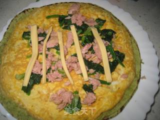 Tuna Cheese Egg Spinach Roll recipe