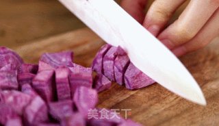 Reduced Fat Snacks, Sweet and Soft Purple Sweet Potato Sesame Cake recipe