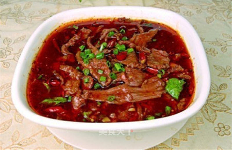 Boiled Beef with Red Oil and Savory Flavor recipe