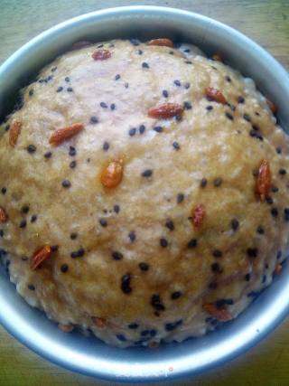 Brown Sugar and Black Sesame Hair Cake recipe