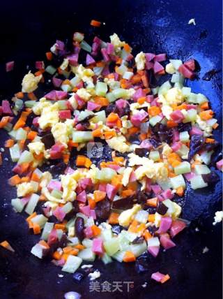 Colorful Baked Fried Rice recipe