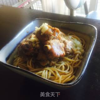Spicy Pork Ribs Braised Noodles recipe