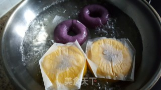 #aca Fourth Session Baking Contest# Make Erotic Colorful Bagels with Vegetable Puree recipe