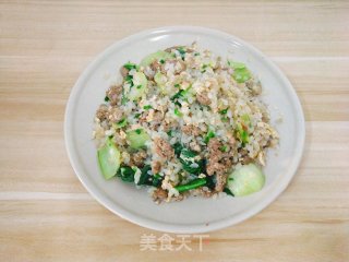 Fried Konjac Rice with Minced Beef and Egg recipe