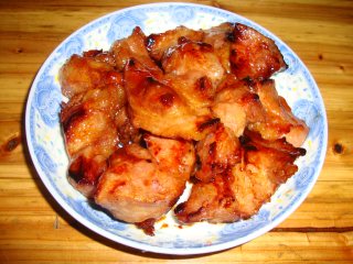 [barbecued Pork with Scallion and Honey Sauce] ----- A Barbecued Pork with Honey Sauce that Can be Made without An Oven recipe