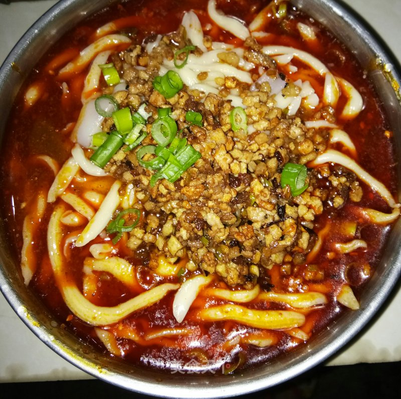 Hot and Sour Minced Pork Noodles recipe