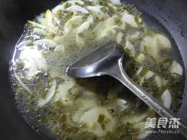 Pickled Vegetables and Leishan Rice Cake Soup recipe