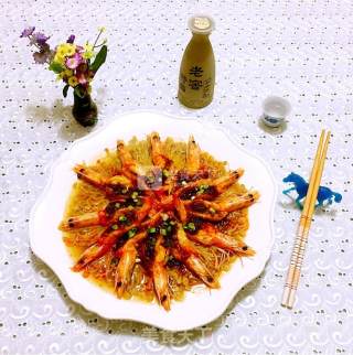 Steamed Enoki Mushroom with Garlic Shrimp recipe