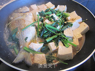 Fried Sea Fish Braised Tofu recipe