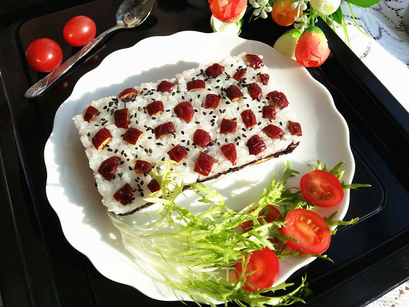 Black Rice and Red Dates Glutinous Rice Cake recipe