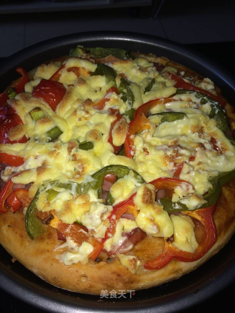 Bacon Ham Pizza recipe