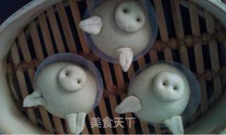 Rye Piglet Bean Paste Buns recipe