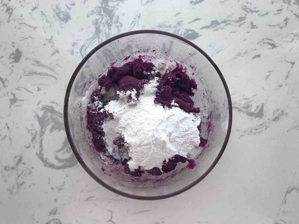 Purple Potato Bean Paste Cake recipe