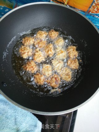 Fried Shrimp Peel and Carrot Balls recipe