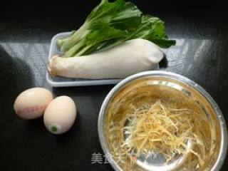 Pleurotus Eryngii and Silver Fish Egg Soup recipe