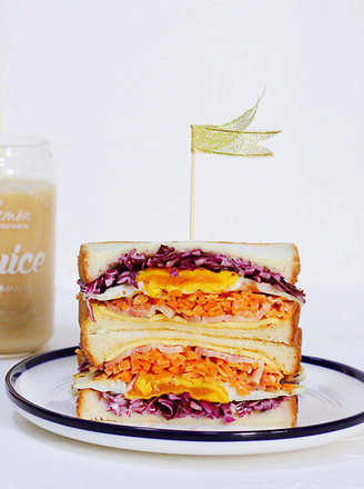 Vegetable Omelette Sandwich recipe