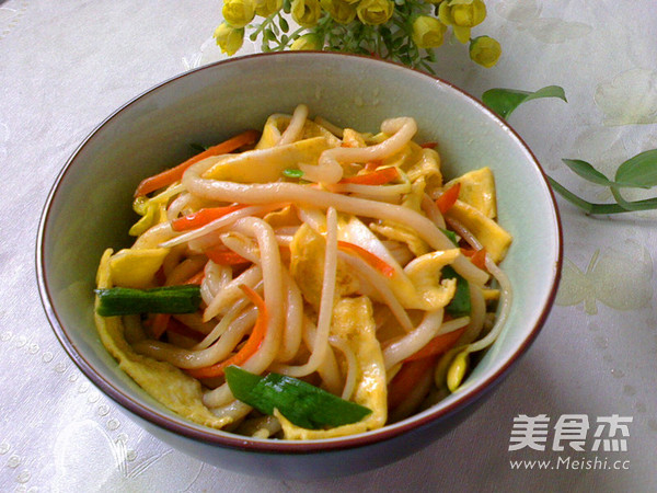 Egg Shredded Udon Noodles recipe