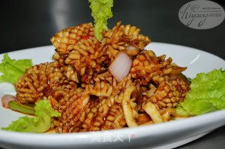 Sauteed Cuttlefish Flower recipe