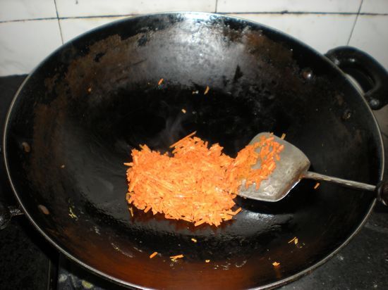Sausage Carrot Egg Fried Rice recipe