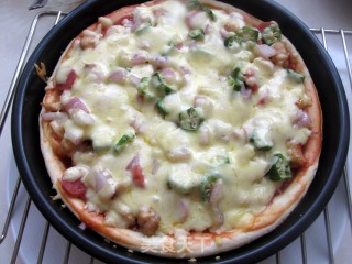 #柏翠大赛#chicken Gumbo Pizza recipe