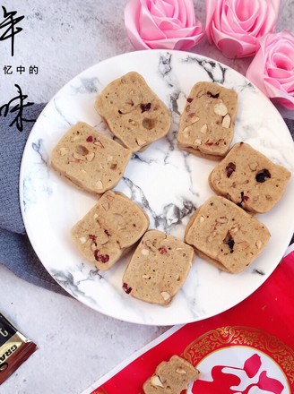 Chinese New Year Snacks with Coffee and Dried Fruit Biscuits