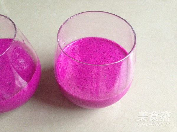 Gradient Color Dragon Fruit Yogurt recipe