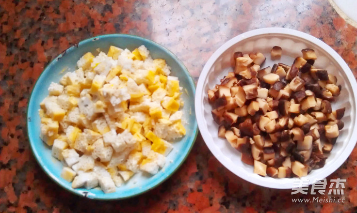 Mushroom Salted Egg Congee recipe