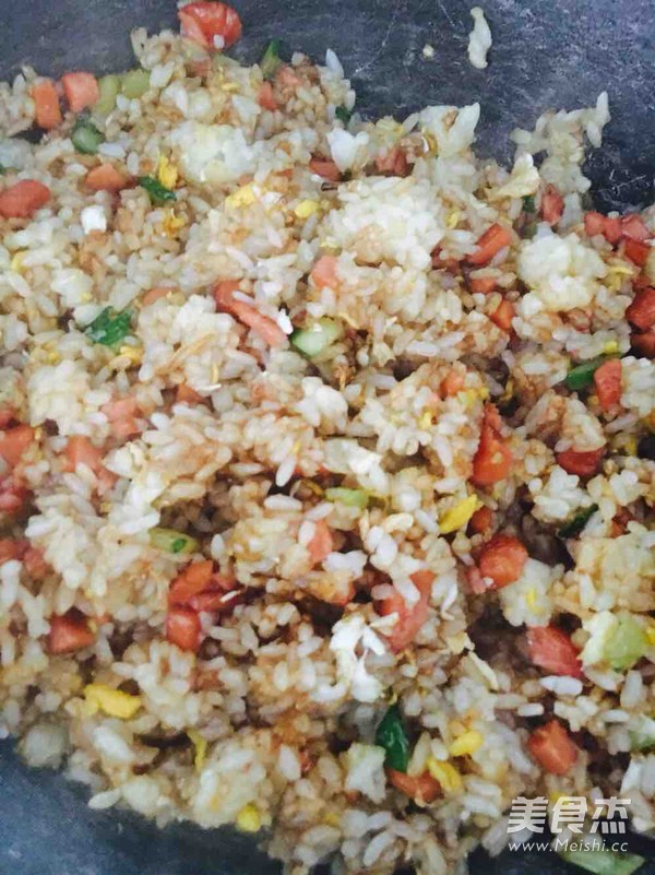 Homemade Soy Sauce Fried Rice recipe