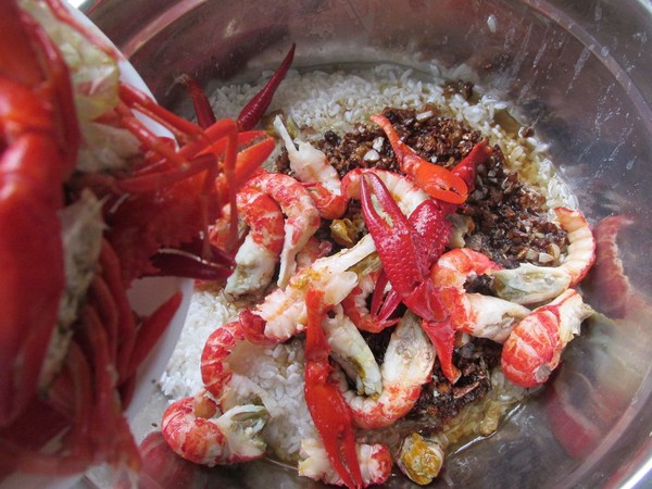 Crayfish Steamed Rice recipe