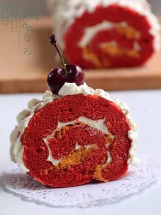 Red Velvet Pork Floss Cake Roll recipe