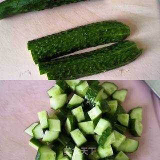 Low-fat Salad ~ Refreshing Cucumber and Egg Salad recipe