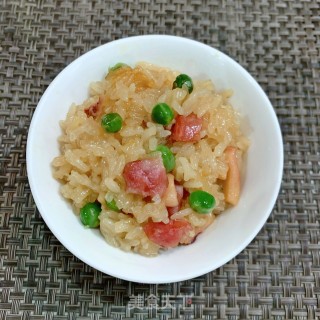 Dried Squid with Sausage and Sticky Rice (rice Cooker Version) recipe