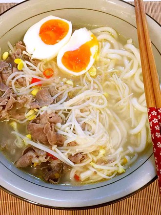 Beef Udon Noodles in Sour Soup recipe