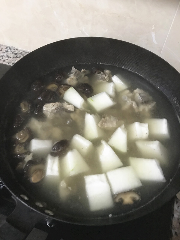 Bamboo Shoot Tip Winter Melon Pork Rib Soup recipe