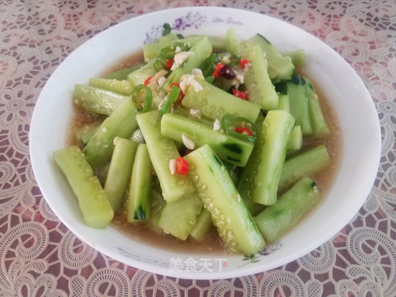 Hot and Sour Cucumber Strips recipe
