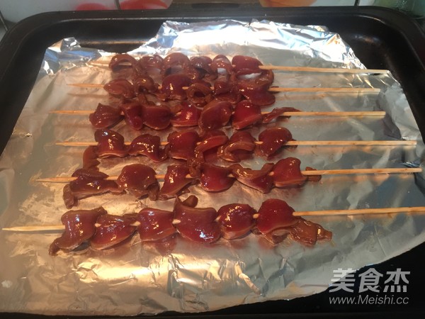 Skewered Chicken Gizzards recipe