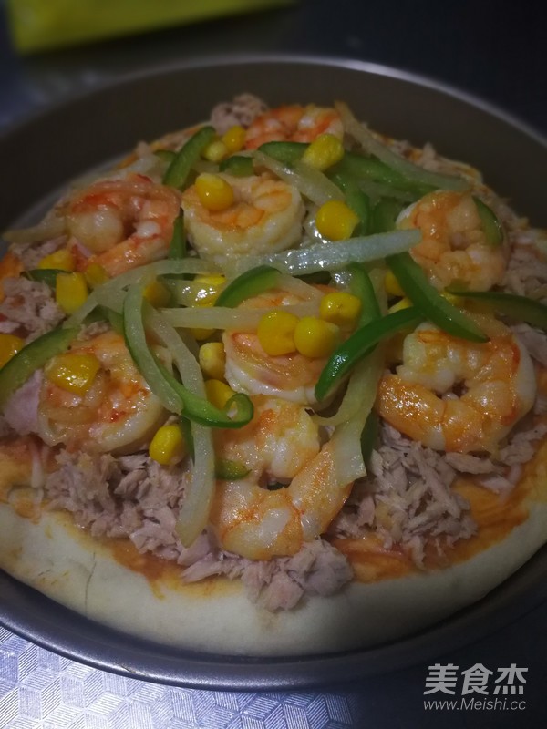 Tuna and Shrimp Pizza recipe