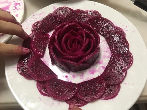 Dragon Fruit Flowers, Beautiful Fruit on A Plate recipe