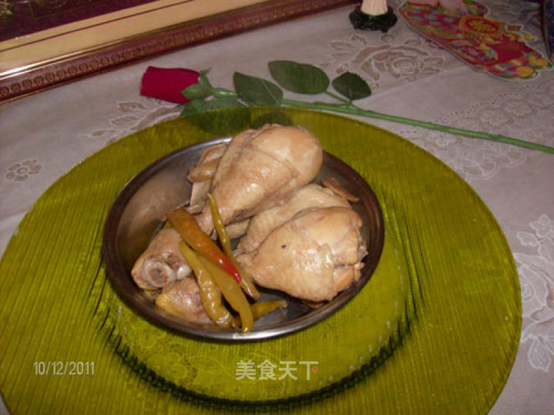 Stewed Chicken with Pickled Peppers recipe