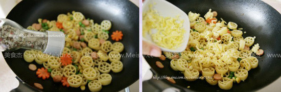 Pasta with Cheese Wheels recipe