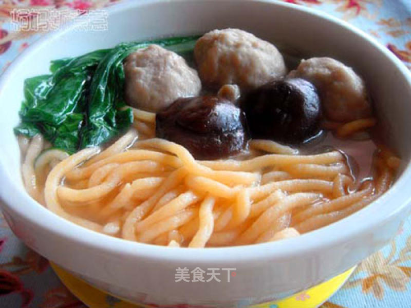 Meatball Noodles in Clear Soup recipe