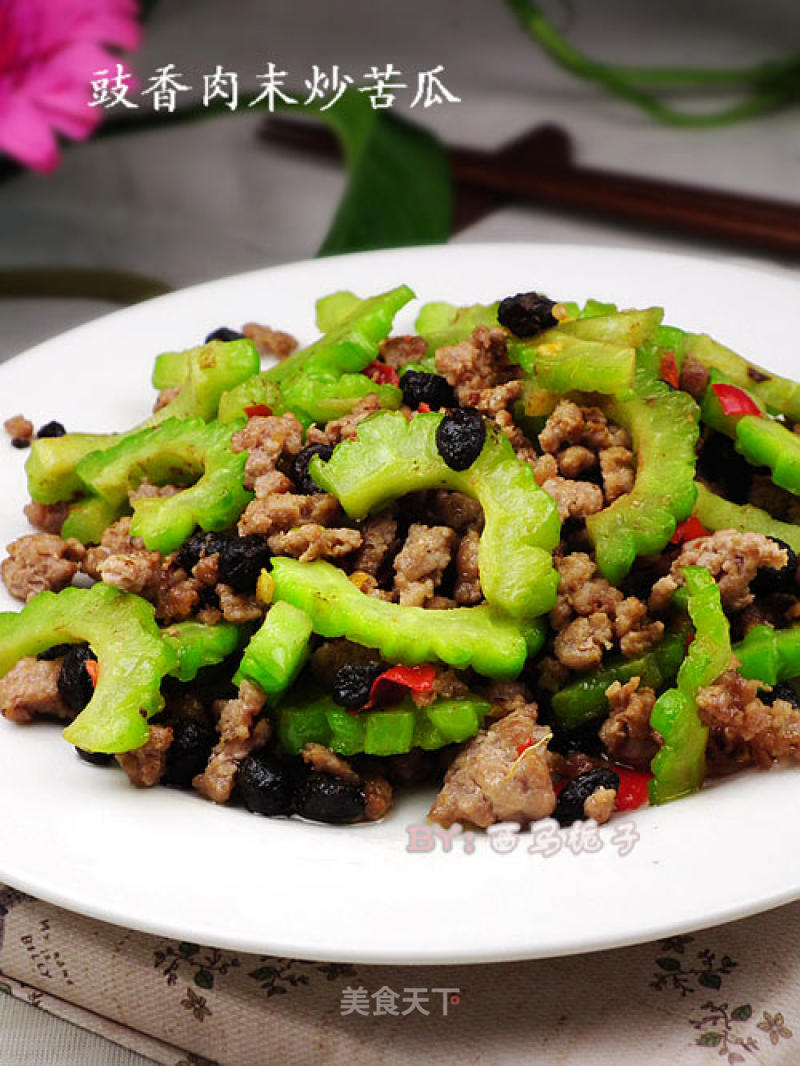 Stir-fried Bitter Gourd with Minced Pork in Soy Sauce recipe