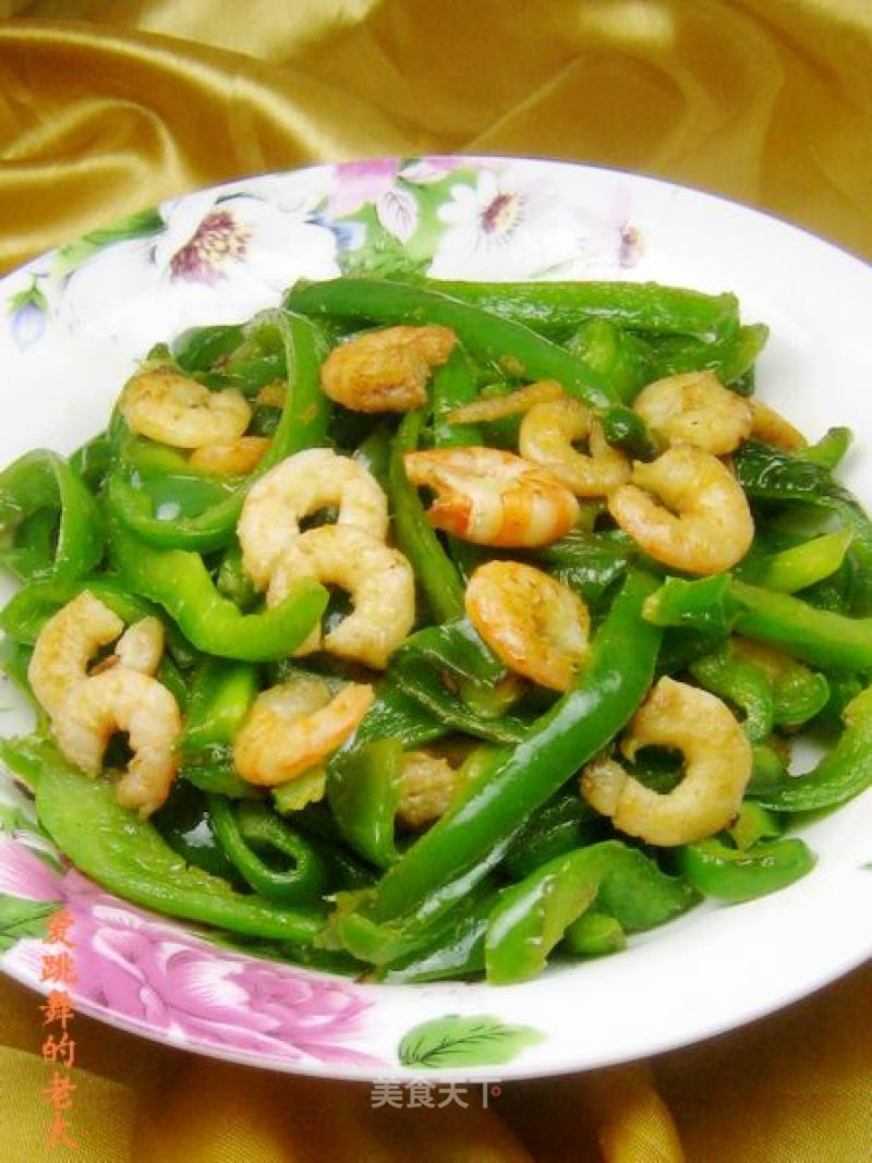 Stir-fried Green Peppers with Shrimp recipe