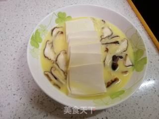 Steamed Egg with Tofu and Mushroom recipe