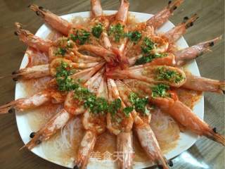 Steamed Prawns with Garlic Vermicelli recipe