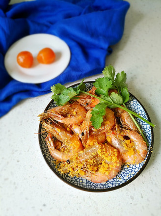 Baked Shrimp with Salted Egg Yolk recipe