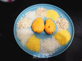 Mango Oatmeal Double Rice Porridge recipe