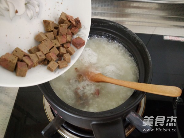 Beef Liver and Green Vegetable Porridge recipe