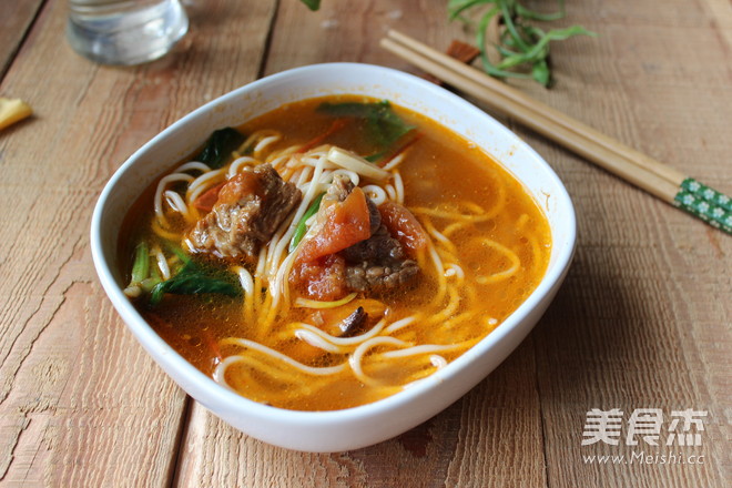 Tomato Sirloin Noodles recipe