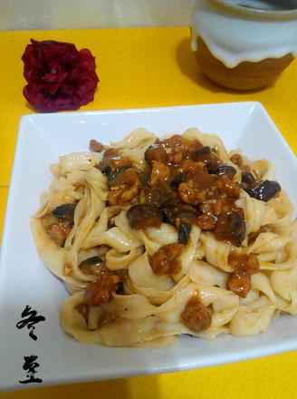 Noodles with Eggplant Diced Pork Sauce